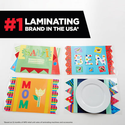 Scotch LS851G Self-Sealing Laminating Pouches, 9.5 mil, 2 7/16 x 3 7/8, Business Card Size (Pack of 25)