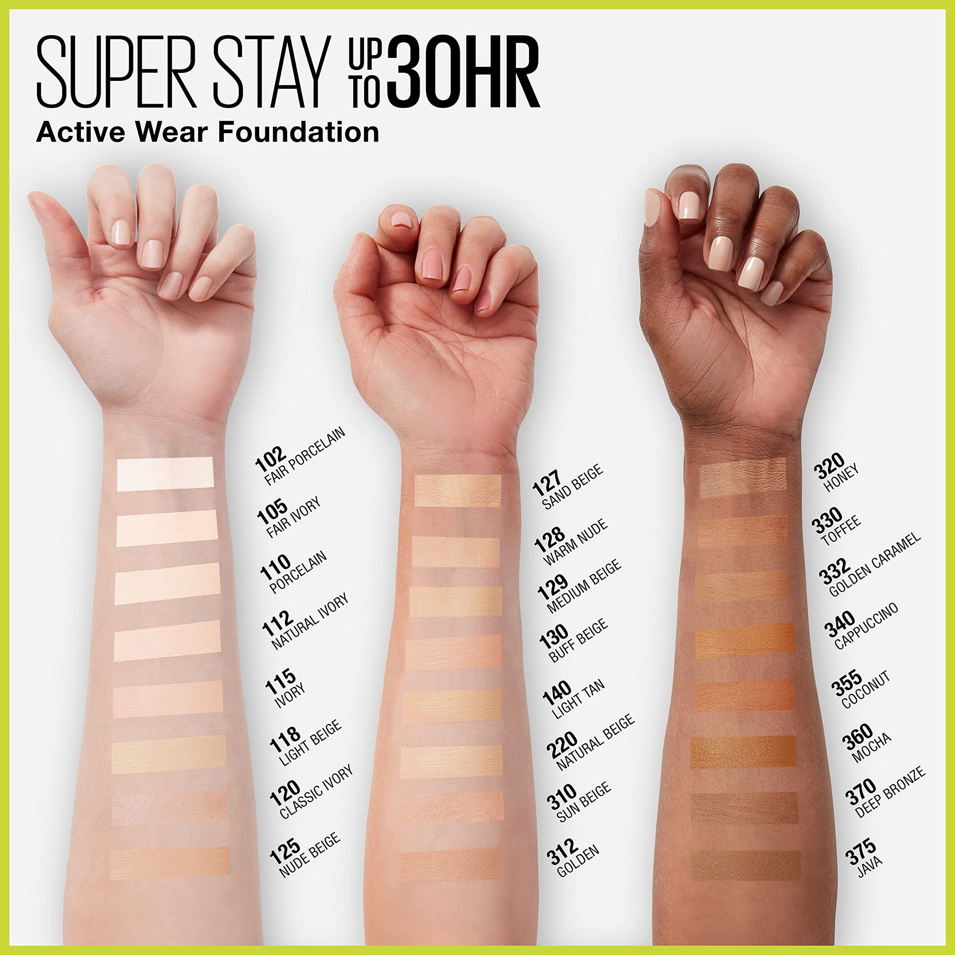Maybelline Base de Maquillaje Superstay, Full Coverage, 128 Warm Nude, 30 ml (A embalagem Pode Variar)