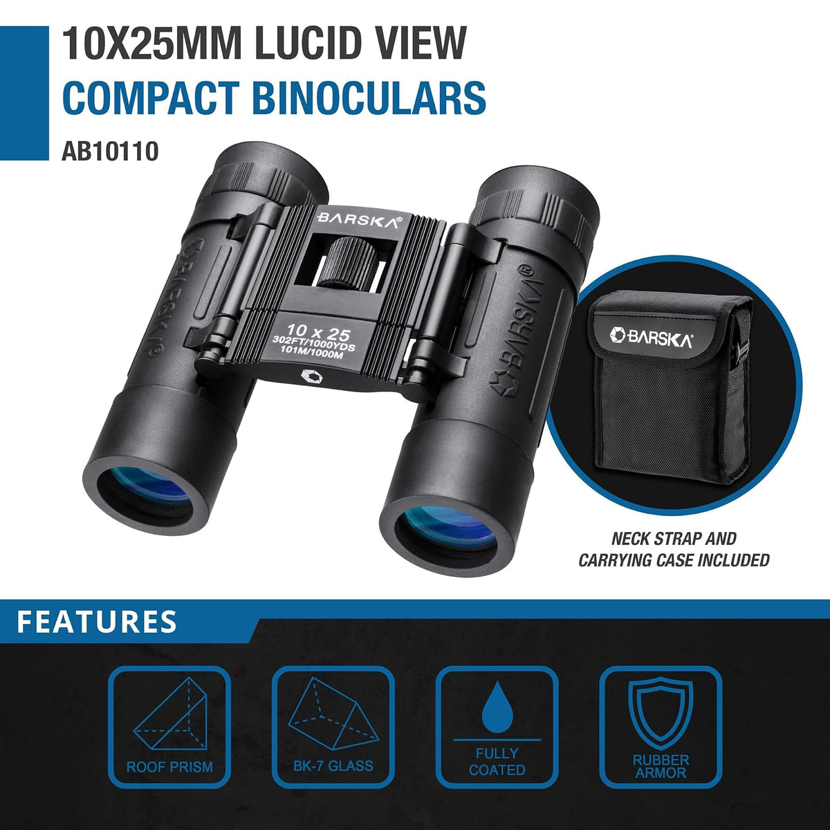 BARSKA Lucid View - Prismáticos compactos