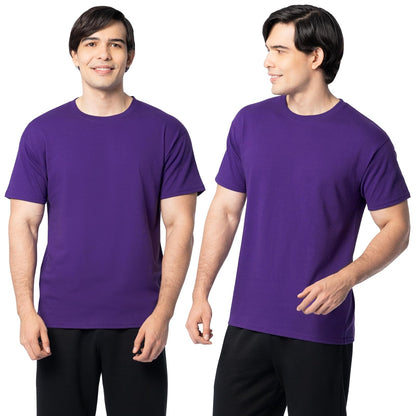 Fruit of the Loom Playera Eversoft con Bolsillo para Hombre, Paquete de 2 - M - 2 Pack púrpura