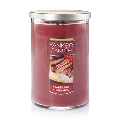 Yankee Candle Vela en Tarro Grande, Canela, Candelas, Rojo, Large 2-Wick Tumbler Candle, 1