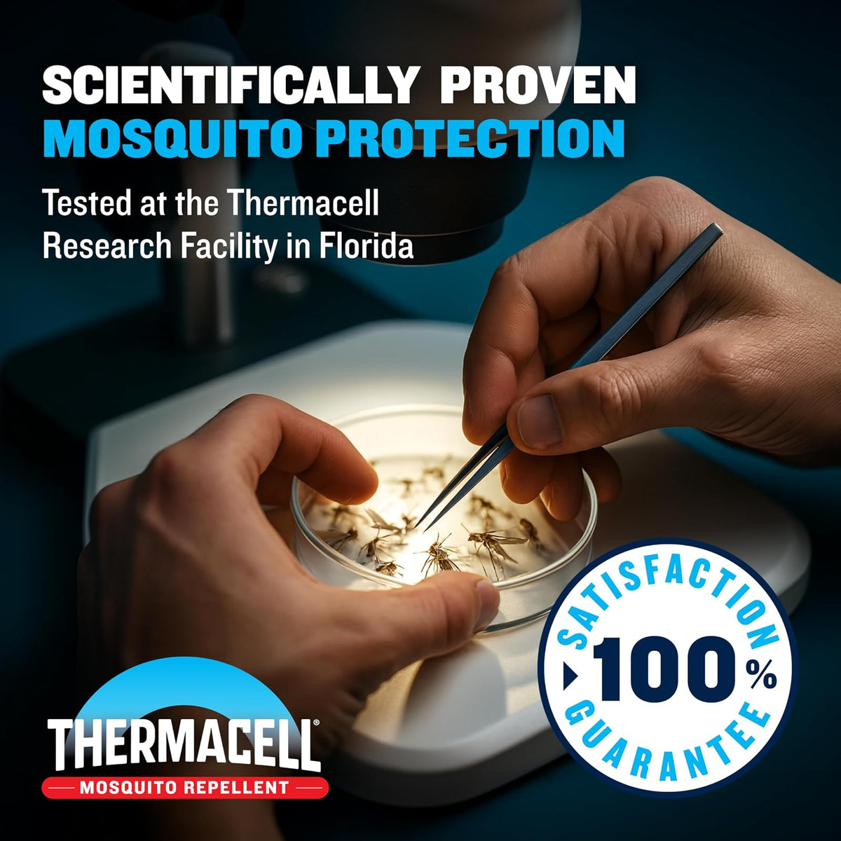 Thermacell Repelente de mosquitos recargable Adventure EX-Series EX90; escudo de patio con batería de 9 horas, incluye repuesto de 12 horas, armadura de goma y mosquetón; alternativa a pulverización