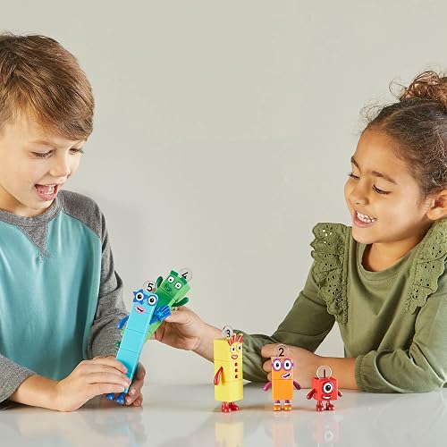 hand2mind Numberblock Friends One to Five Figures, Conjunto de Figuras de Acción Caricaturas, Figuras de Juguete, Conjuntos con Figuras de Acción, Pequeñas Figuras para Niños, Juguetes de Números
