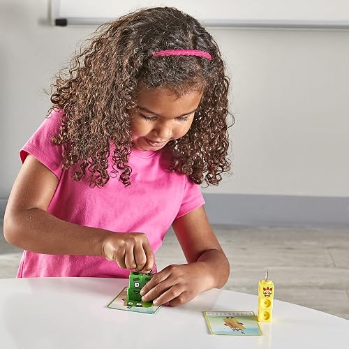 Hand2mind MathLink Cubes Numberblocks 1-10 Juego de Actividades, Actividades de Aprendizaje Preescolar, Bloques de construcción para niños, Contadores de matemáticas, Juguetes educativos