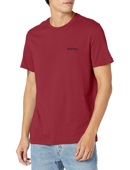 Nautica Playera Cuello Redondo para Hombre, Manga Corta - M - Barolo Sólido