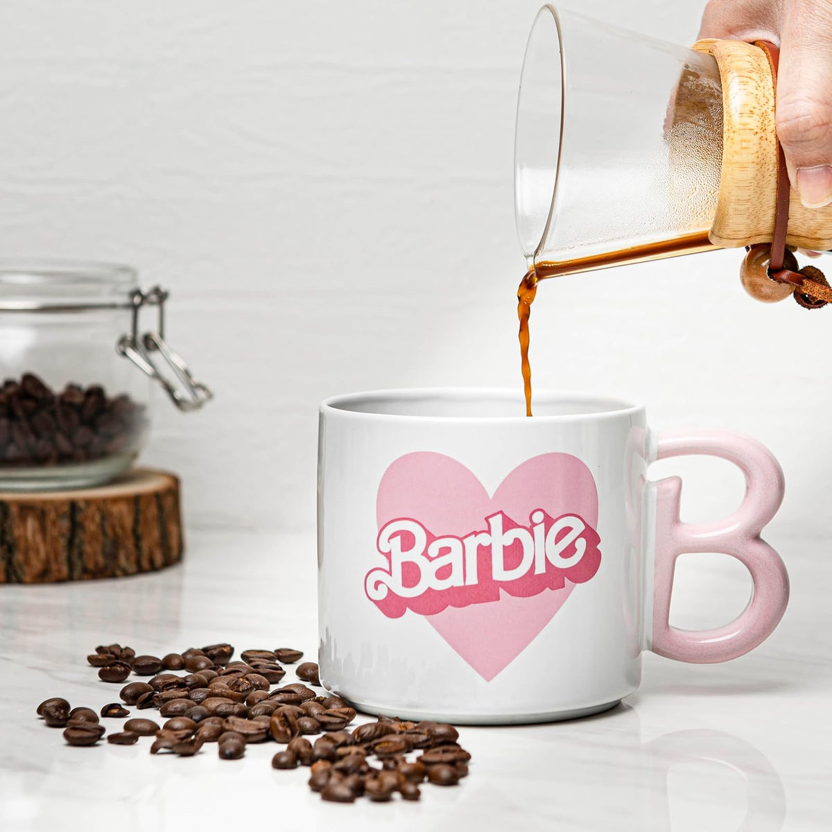 Zak Designs Taza Cerámica Barbie para Bebidas Calientes 15 Onzas