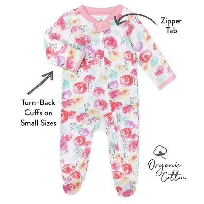 HonestBaby Organic Cotton Footed Sleep & Play Pajamas Mamelucos para bebs y Nios pequeosBebé-Niños