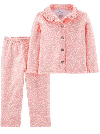 Simple Joys by Carter's - Conjunto de Pijama Estilo Chamarra de 2 Piezas para niñas