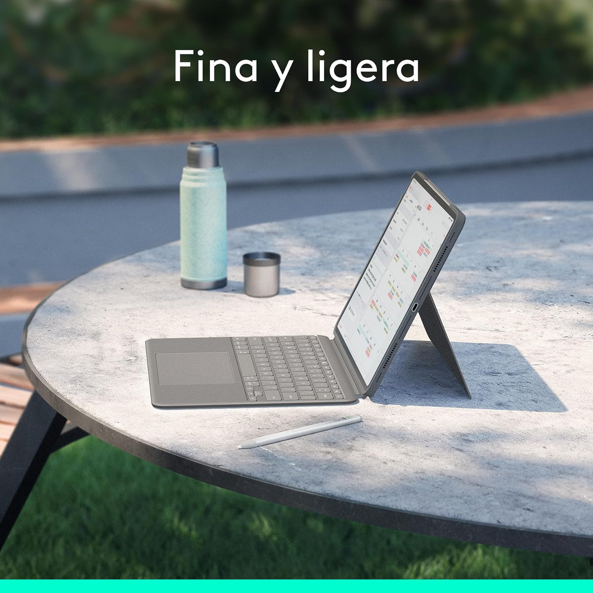 Logitech Combo Touch, Funda con Teclado, iPad Air 13 Pulgadas (M2)(2024) - Teclado retroiluminado extraíble con Soporte abatible, Escritura cómoda, Modo Multiuso - Oxford Grey