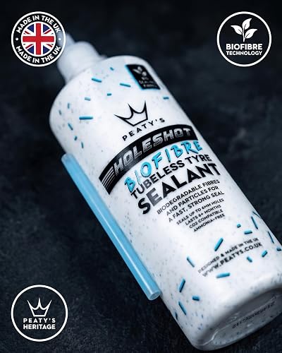 Peaty's Holeshot Biofibre - Sellador de neumáticos sin cámara (500 ml/16.8 oz)