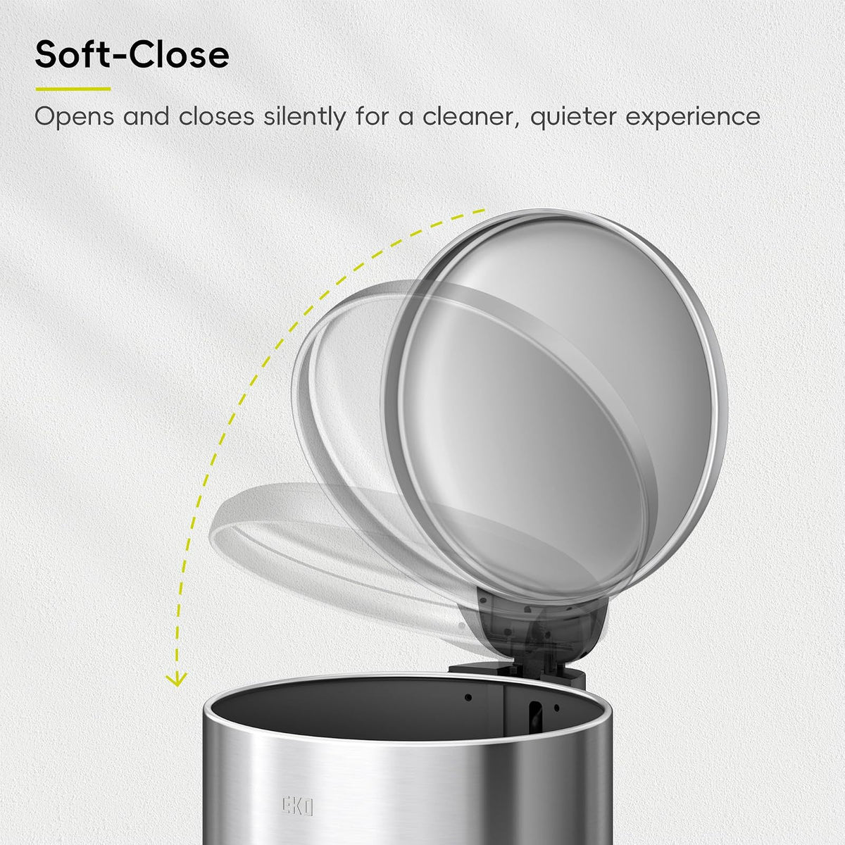 EKO Serene Bote de Basura Baño 5L con Tapa y Cubeta Extraíble