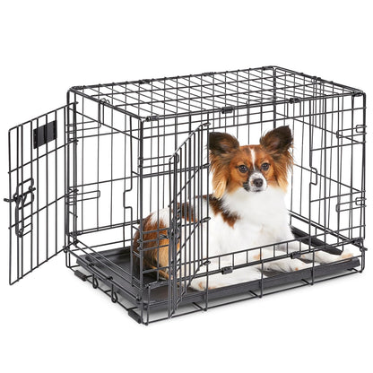 MidWest Homes for Pets Jaula iCrate Plegable para Perro con Panel Divisor - 22-Inch w - Divider - Puerta doble