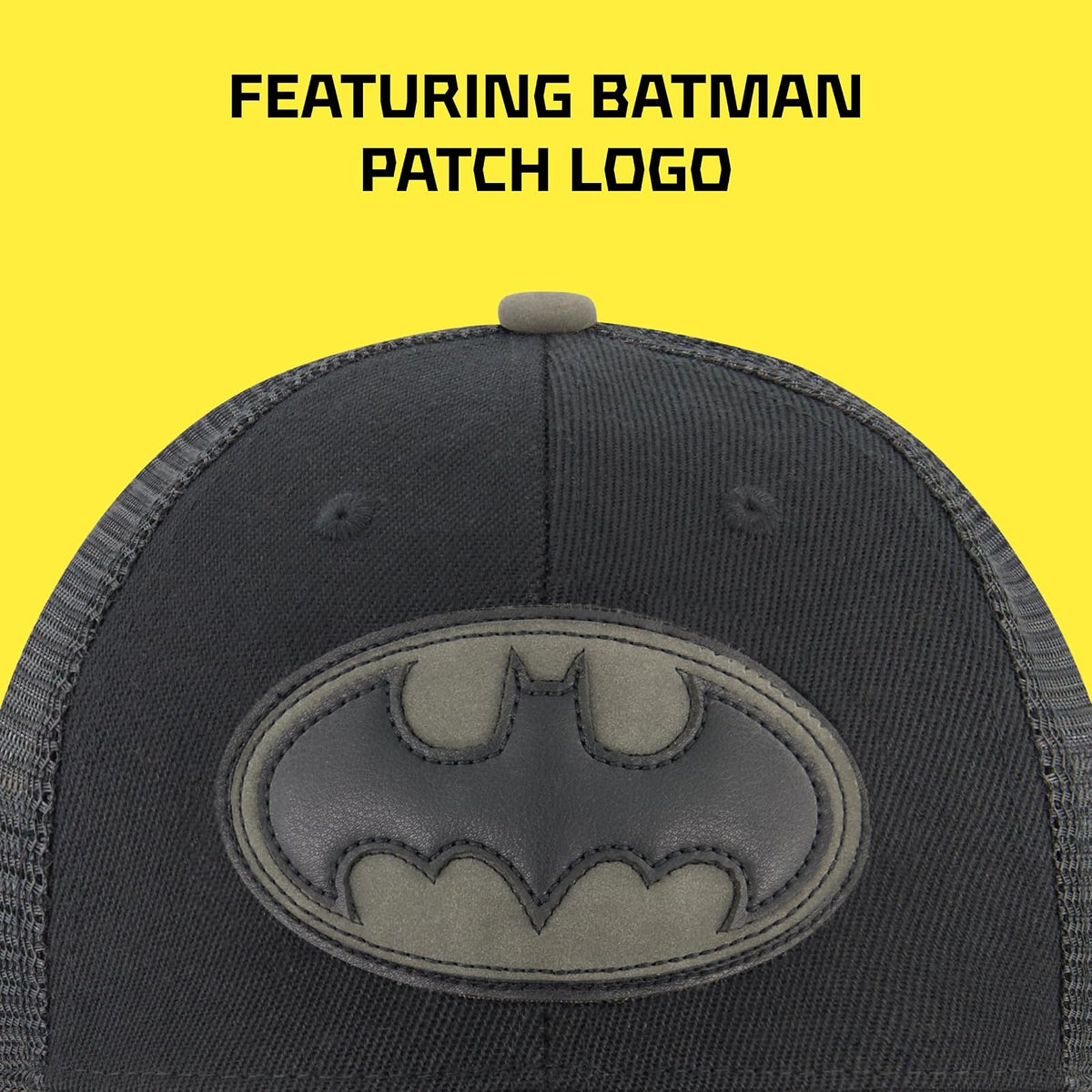DC Comics Batman Trucker - Gorra de béisbol para Adultos con Borde Curvado, Color Negro, Talla única, Negro -, Talla única