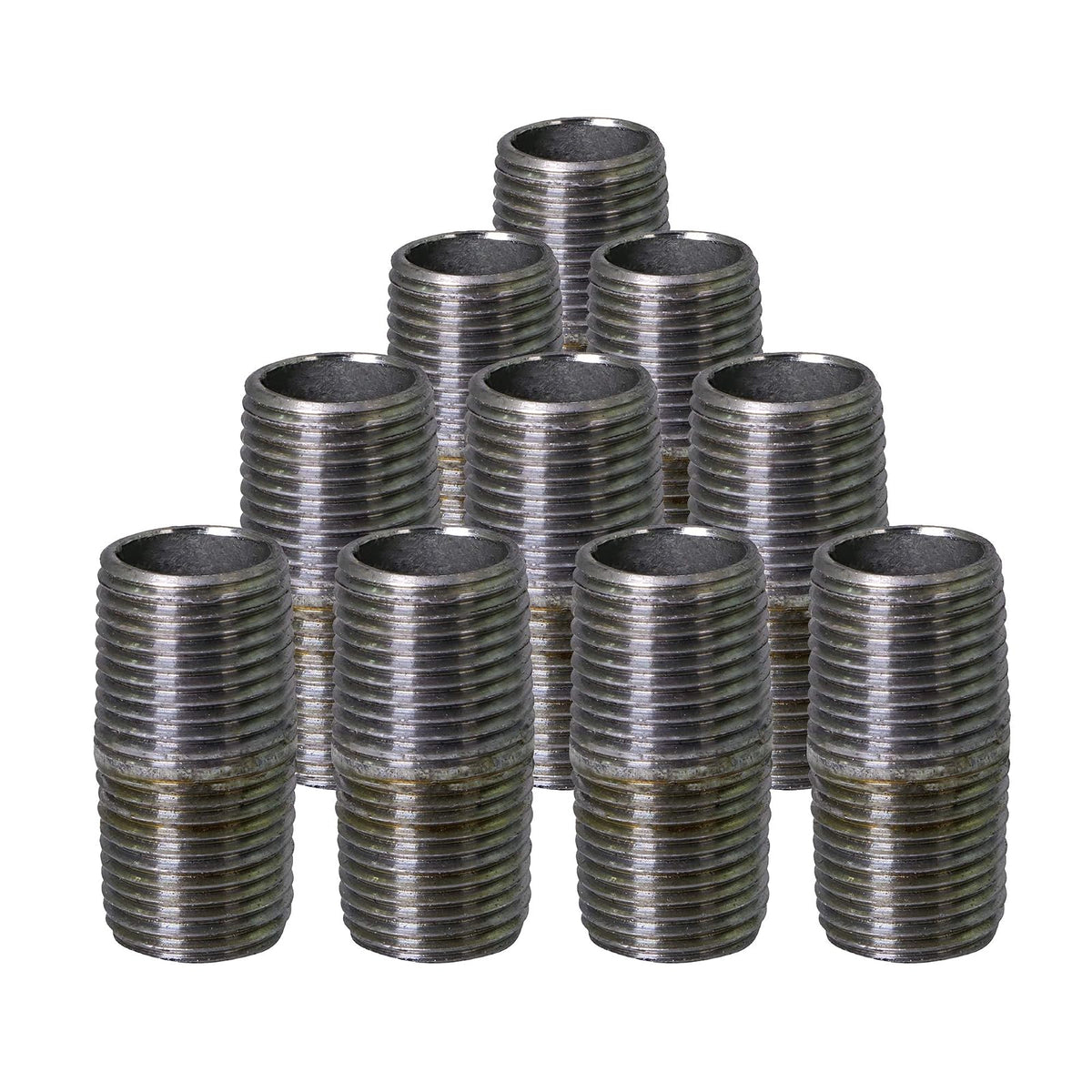 Everflow Supplies - Pipa para pezón (acero galvanizado), paquete de 10, 3/4" x 1", Galvanizado