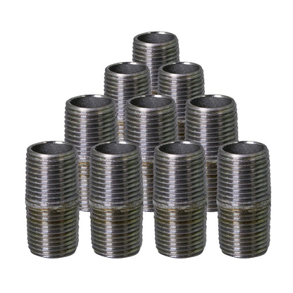 Everflow Supplies - Pipa para pezón (acero galvanizado), paquete de 10, 3/4" x 1", Galvanizado