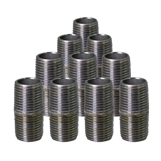Everflow Supplies - Pipa para pezón (acero galvanizado), paquete de 10, 3/4" x 1", Galvanizado