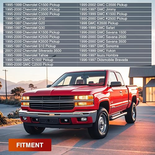 Nilight Interruptor de señal de giro Compatible con 1995 1996 1997 1998 1999 C1500 K1500 pick Tahoe Mounts C1500 K1500 pick zukon 1995-2000 Chevy C2500 K2500 K3500 C15000 C11111 500 K2500 pasacables