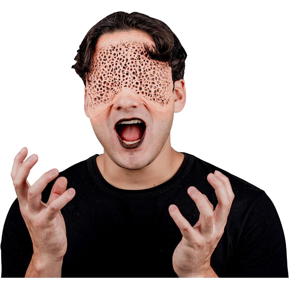 Ghoulish Productions Aplicaciones De Látex Trypophobic face, Efectos para Cosplay Cara Tripofóbica FX para Disfraz, Protesis Tripofóbia ideal para Disfraz Halloween y Fiestas Temáticas