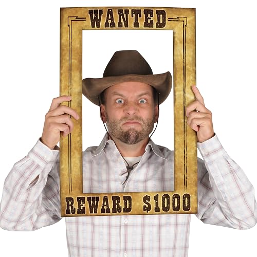 Beistle 52158 - Marco para fotos estilo Western Wanted. 60 x 40 cm, multicolor