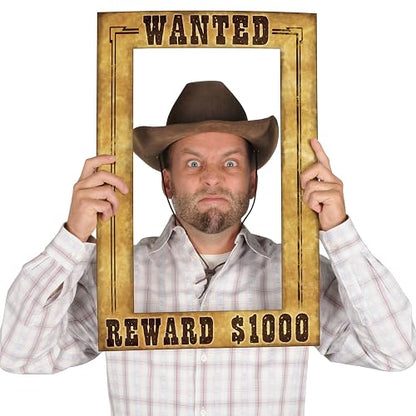 Beistle 52158 - Marco para fotos estilo Western Wanted. 60 x 40 cm, multicolor