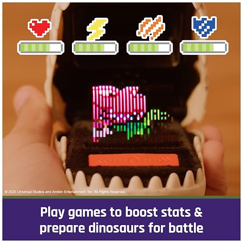 Bitzee, Juguete de Dinosaurio Interactivo de Jurassic World con 25 Dinosaurios, reacciona Cuando lo tocas, Las cápsulas se conectan e interactúan, Mascota Digital para niños a Partir de 5 años