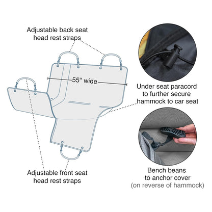 Kurgo Funda de Asiento de Automóvil para Mascotas, Resistente al Agua