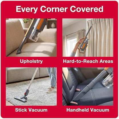 Koblenz Atlas Stick Vac Aspiradora ciclónica 3 en 1, filtración HEPA, Motor de 600 W, Taza de Polvo de 1 L, aspiradora Larga con Cable, para Todas Las Superficies, SVK-160