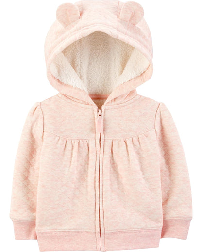 Simple Joys by Carter's Chamarra de suéter con Capucha Neutra con Forro de Sherpa Chamarra de Forro Polar para Bebé-Niñas