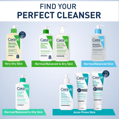CeraVe SA Cleanser | Salicylic Acid Cleanser with Hyaluronic Acid, Niacinamide & Ceramides| BHA Exfoliant for Face | Fragrance Free Non-Comedogenic | 16 Ounce