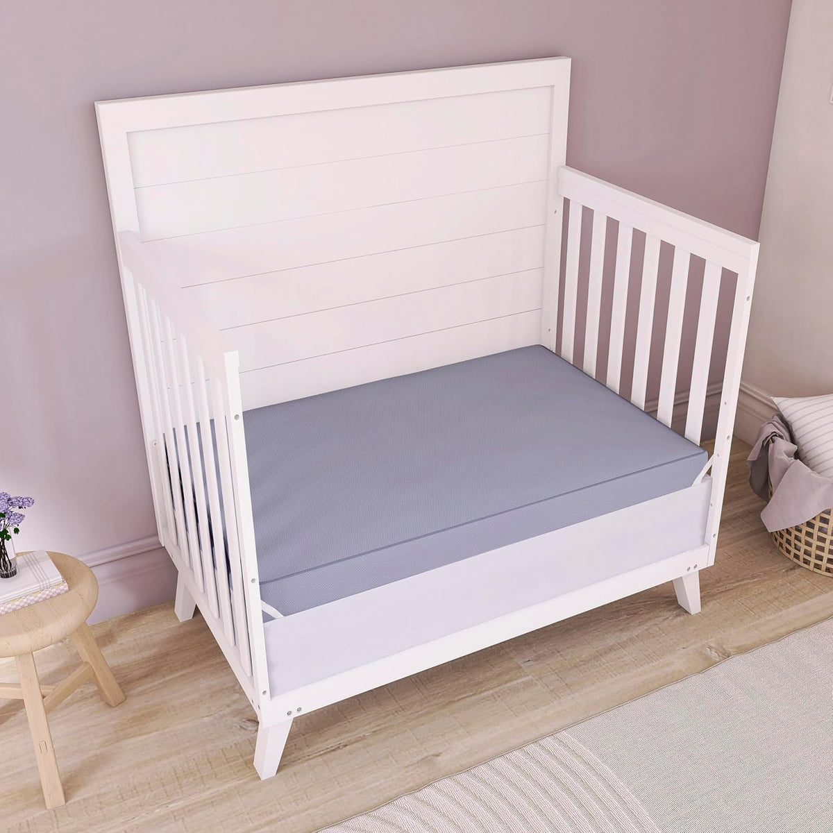 Dream On Me Snuggles Colchón Extra Firme para Cuna de bebé, colchón de Cuna con certificación Greenguard Gold y JPMA, se Adapta a Todas Las cunas portátiles y Mini, Cubierta de Vinilo Impermeable, 10