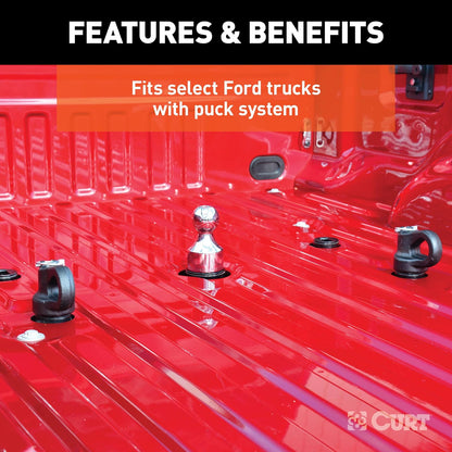 CURT Anclajes de Cadena Gooseneck OEM 30K 60691 para Silverado/Sierra/F-250/F-350 Titan XD Negro