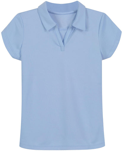 Nautica Polo de Manga Corta para Uniforme Escolar Niña - Azul claro - 8-10