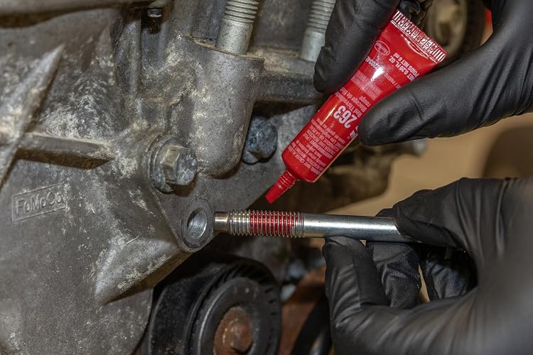 LOCTITE 263 - Bloqueo de Rosca automotriz Rojo - Bloqueo de Rosca de Alta Resistencia, Aplicaciones de Uso General, tolerante al Aceite, Fluorescente, 6 ml, 1 Paquete
