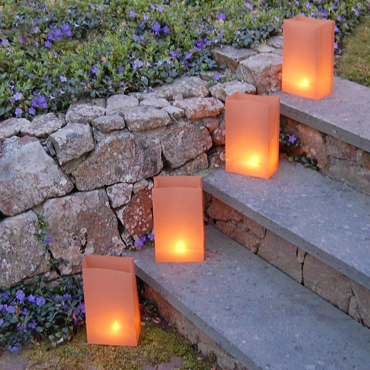 Lumabase - Bolsas de plástico para luminaria, Color café - Juego de 12