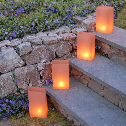 Lumabase - Bolsas de plástico para luminaria, Color café - Juego de 12
