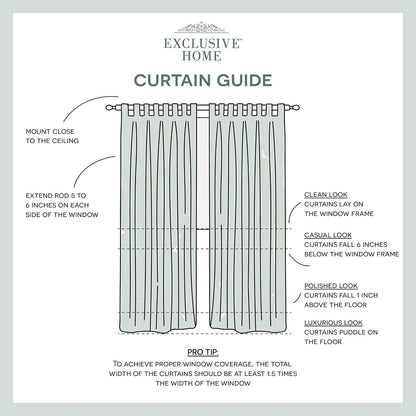 Exclusive Home Curtains - Par de Cortinas de Polipropileno Belga, Blanco Winter, 54x96, 1, 1