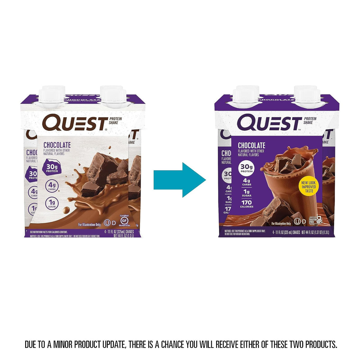 Quest Nutrition Suplemento alimenticio Quest Shake De Proteína Sabor Chocolate - 12 Piezas