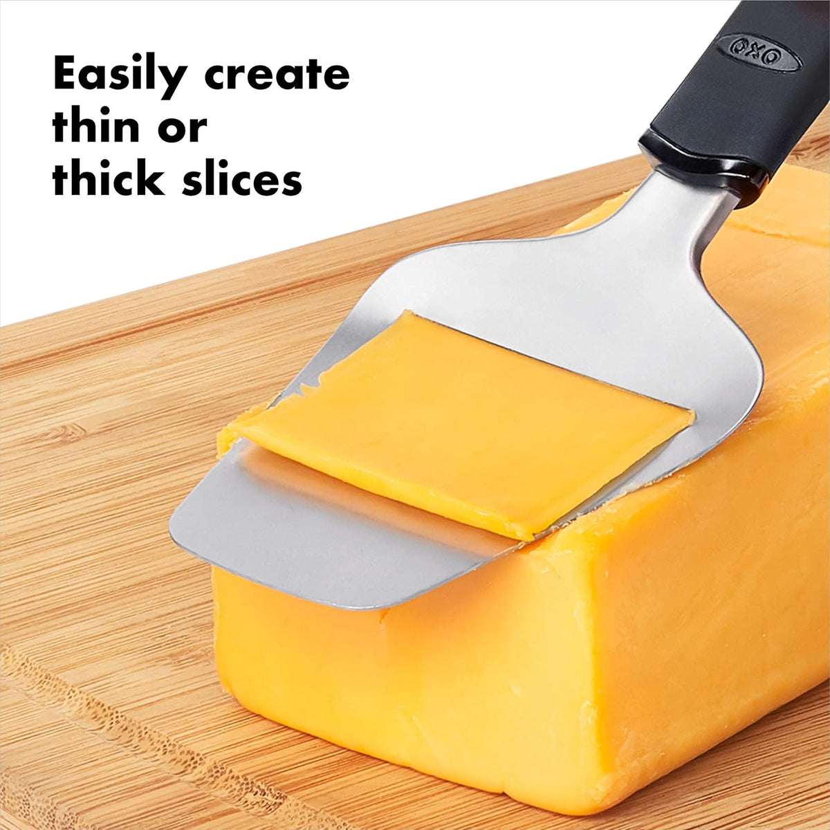 OXO Good Grips - Cortador de queso antiadherente, color negro, talla única