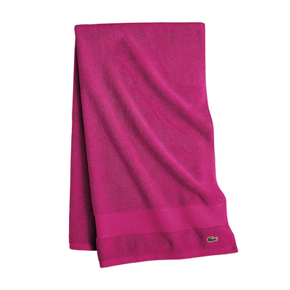 Lacoste Heritage - Toalla de baño de algodón Supima Magenta, 76.2 x 137.2 cm