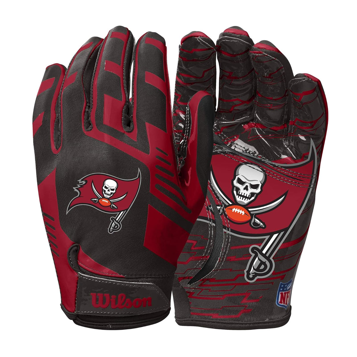 Wilson NFL Guantes Receptores de Fútbol Americano - Bucaneros de Tampa Bay - Adulto