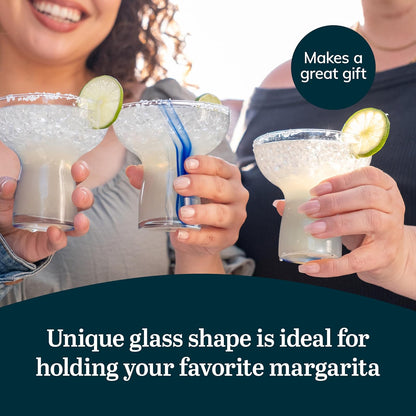 Libbey Juego de 6 Copas Margarita de vidrio Stemless de 303 ml