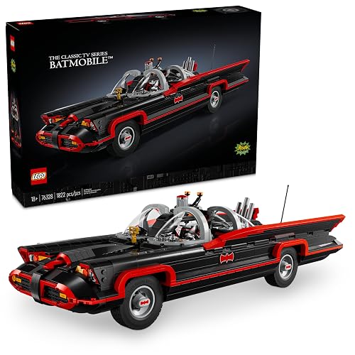 LEGO® DC Batman™: Batimóvil de la Serie Clásica de TV Set de Construcción Coleccionable Inspirado en el vehículo de la Serie de 1966, Regalo Creativo para Fans Adultos 76328