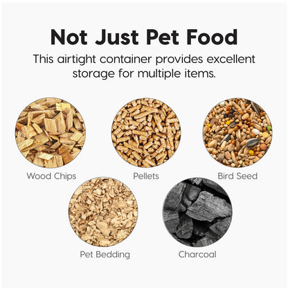 IRIS USA Contenedor para Alimento de Perro, Hasta 13 lb, Humo | Libre de BPA, sello hermético, ideal para comida de gatos, semillas de aves, alimento de pollo, juguetes, premios y pellets