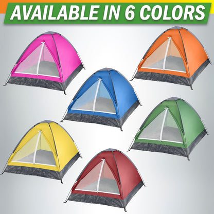 2-Person Camping Tent – Includes Rain Fly and Carrying Bag – Lightweight Outdoor Tent for Backpacking, Hiking, or Beach by Wakeman Outdoors