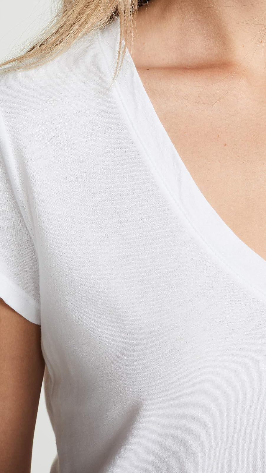 Splendid Playera de Manga Corta con Cuello en V para Mujer