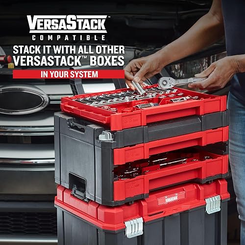 CRAFTSMAN Juego de herramientas mecánicas de 262 piezas, juego de dados maestros con caja de herramientas VERSASTACK de 3 cajones, juego de SAE/métrico (CMMT45309)