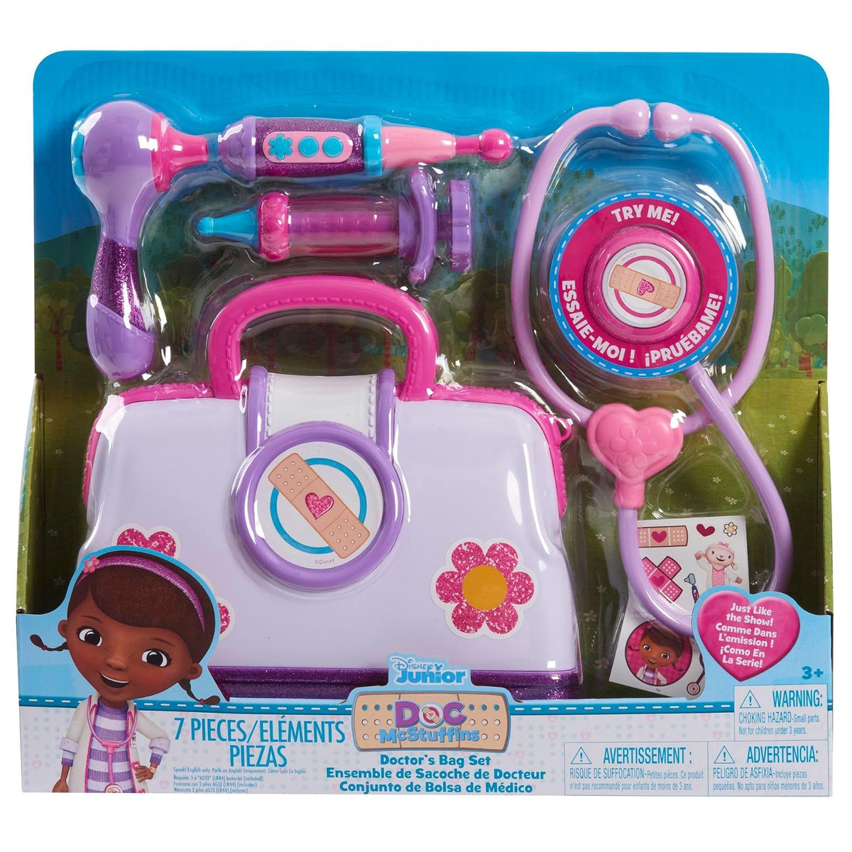 Doc McStuffins Juego de Bolsas para médicos de Hospital de Juguete, Multicolor, 22.86 x 9.65 x 22.86 cm (Just Play 92091)