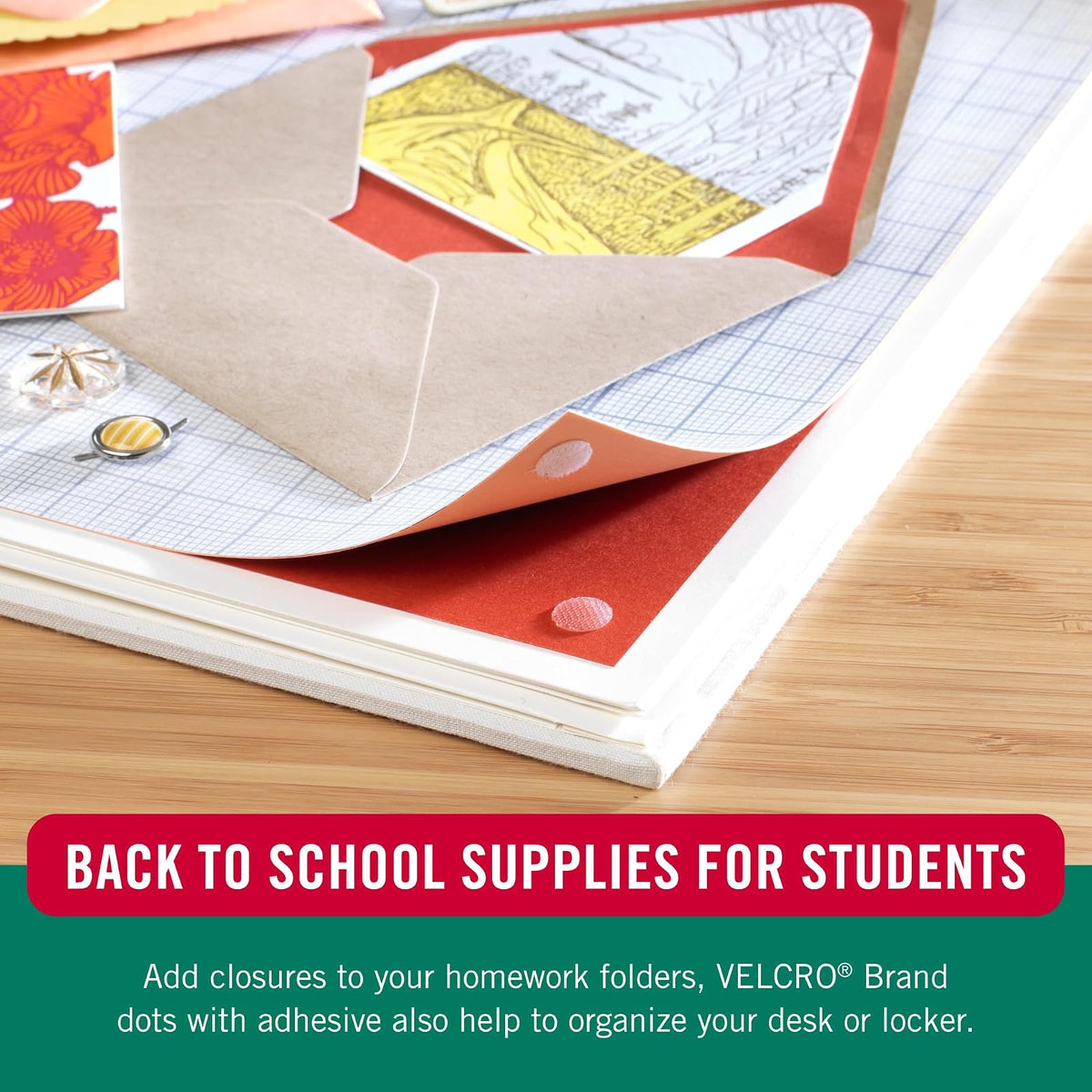 VELCRO Brand Sticky Back Juego de 15 sujetadores de velcro redondos de 1,6 cm, color beige