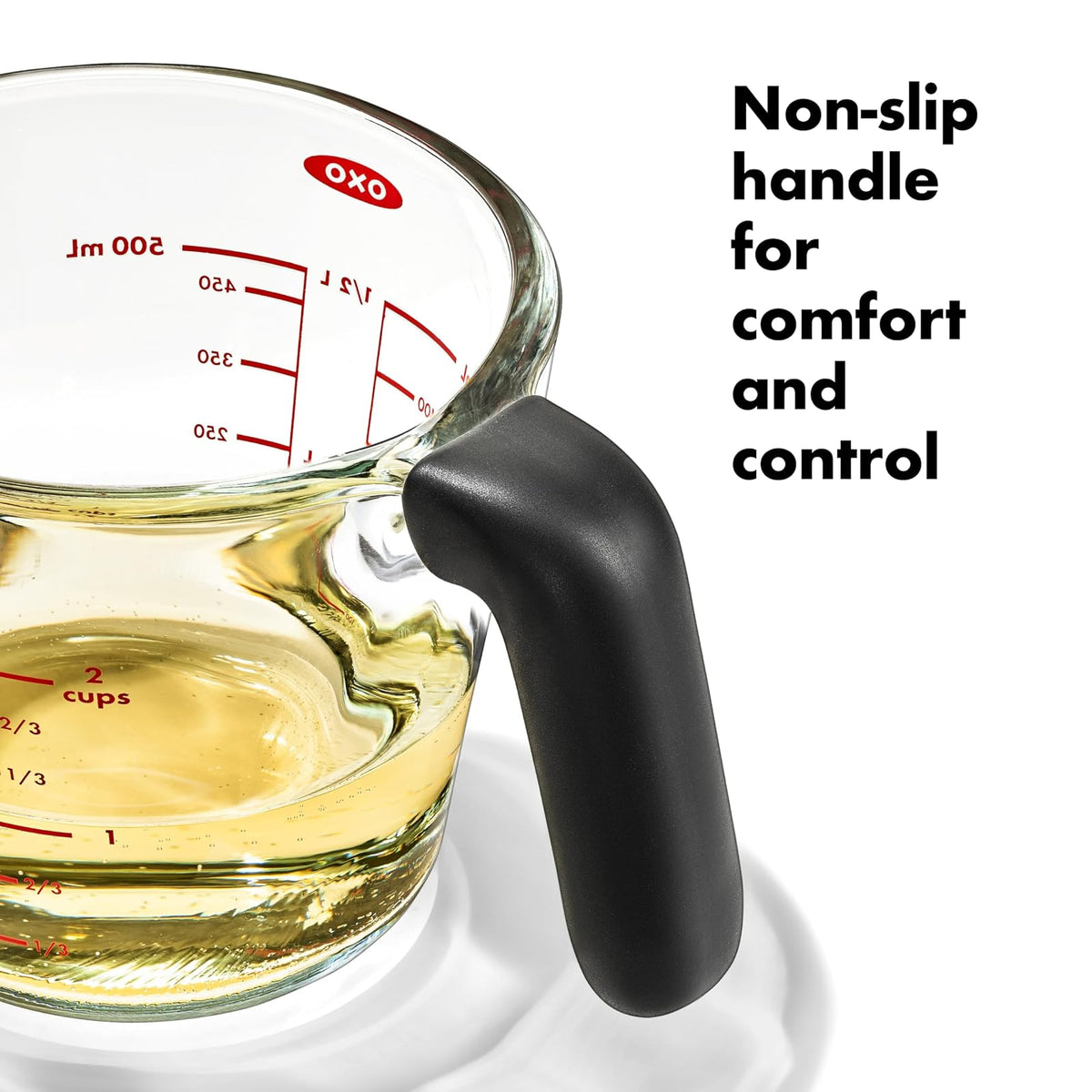 OXO Good Grips - Juego de tazas medidoras de vidrio de 2 tazas y 4 tazas