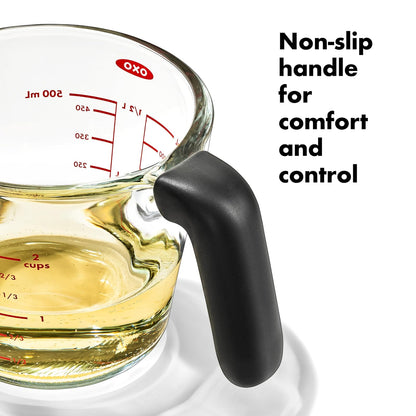 OXO Good Grips - Juego de tazas medidoras de vidrio de 2 tazas y 4 tazas